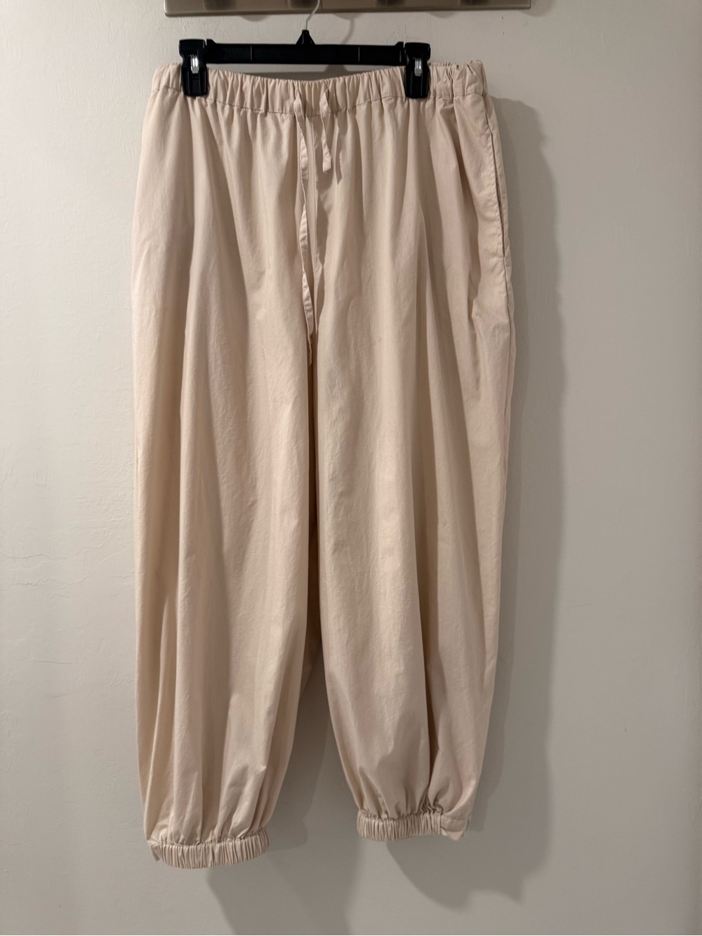 Parker Light Beige Drawstring Jogger Pants